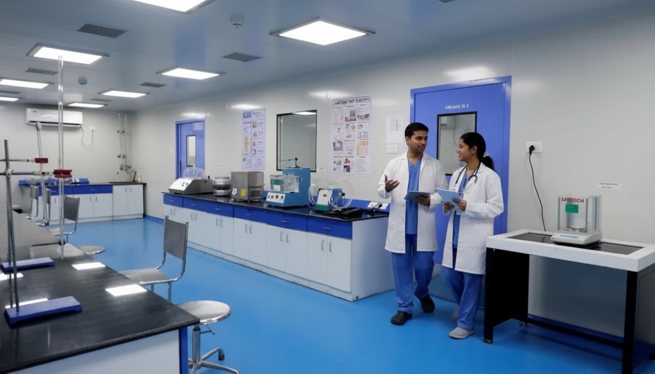 Meyonex pharmaceutical scientists in laboratory
